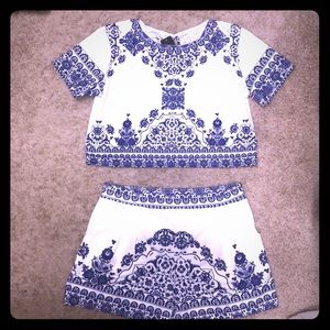 Crop top and short set